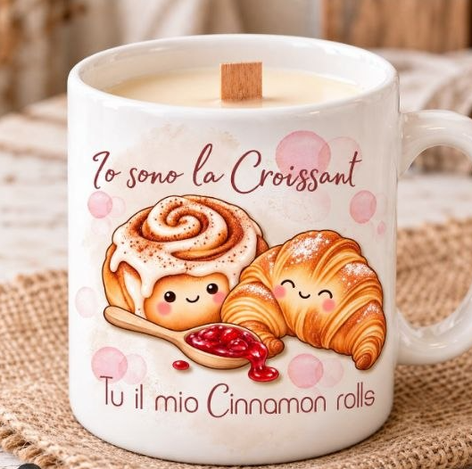 Candela Artigianale in Tazza di Ceramica – Dolce Risveglio